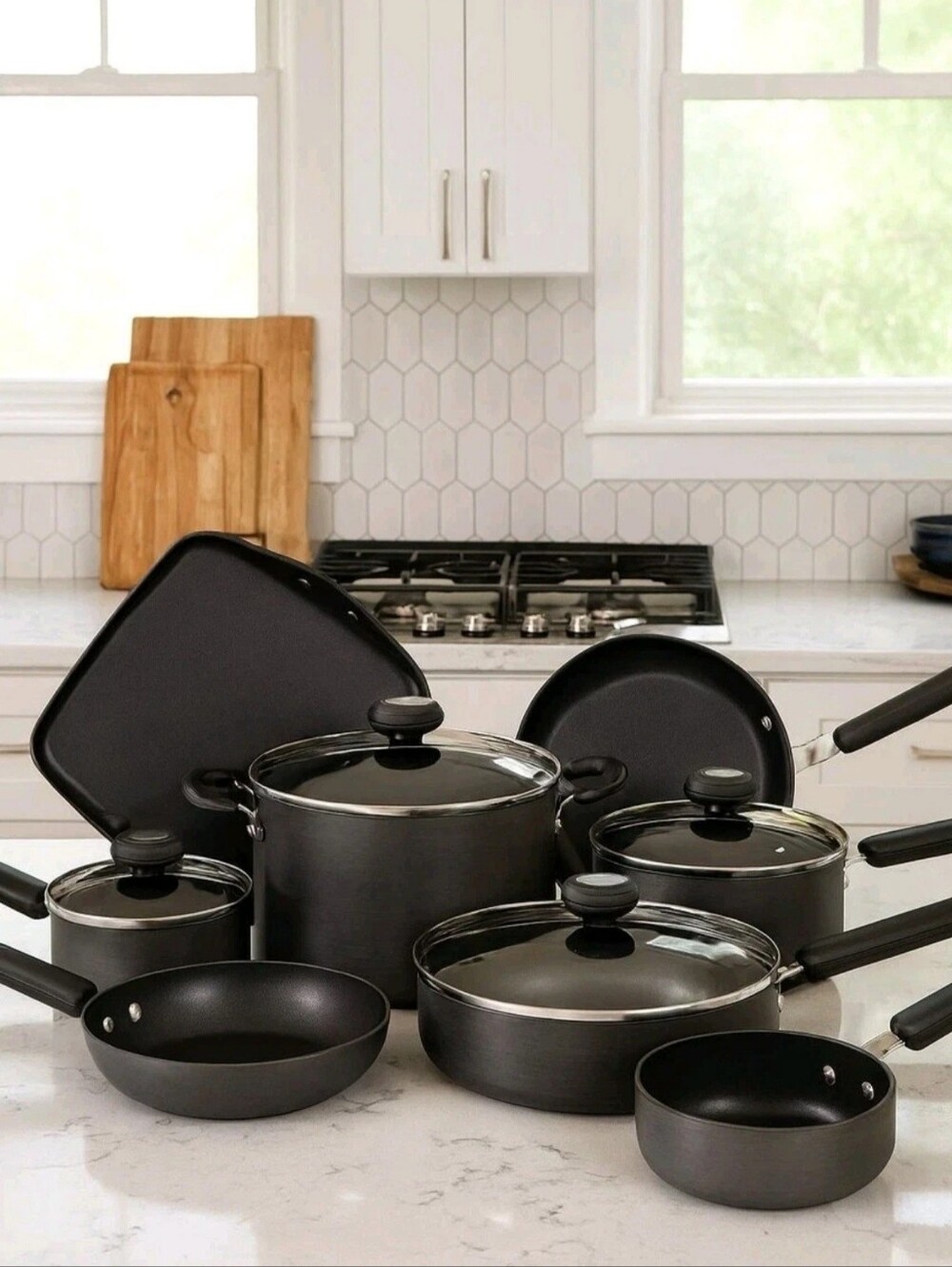 Circulon 11-Piece Hard Anodized Nonstick Cookware Set – Durable Pots & Pans NEW